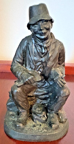 Fisherman figurine seated - fisherman,