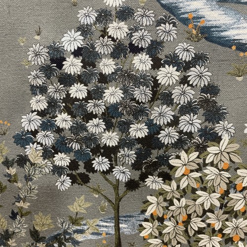 Green grey tree - tree, fabric