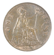 1930 George V Penny Really good detail some lustre both sides SNo32322