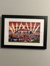 Wigan Warriors Celebrating Their 2024 Challenge Cup Victory - Framed A4 Picture
