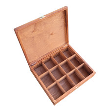 Wooden Tea Box with Twelve