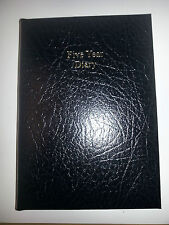 TOP QUALITY LARGE (A5) SIZE HAND MADE LEATHER BLACK FIVE YEAR DIARY