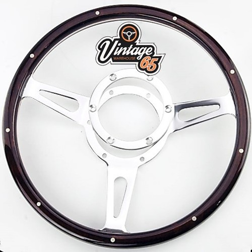 Wood rim riveted steering - riveted,