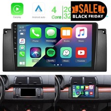 2+32GB Android 14 CarPlay Stereo Radio GPS Sat Nav WiFi For BMW X5 E53 2000-2006