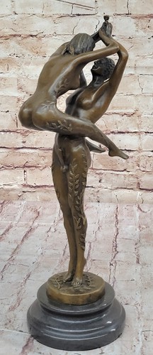 Erte signed bronze sculpture - bronze,