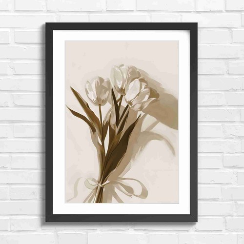 Soft pink tulips and ribbon - pink,