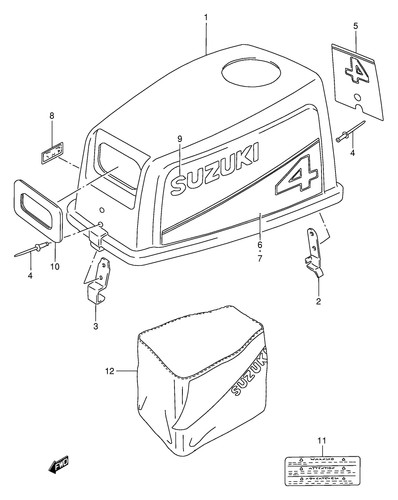 Suzuki genuine rivet - suzuki, dt4