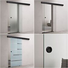 Interior Sliding Glass Door Designed Range Heavy Duty Black Rail Track Kit 8mm