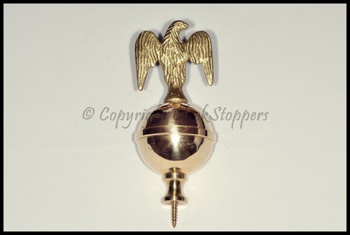 Eagle clock finial brass - eagle,