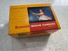 Kodak Brownie Model 2 Clockwork 8mm Movie Camera Vintage 1950s, Working Boxed