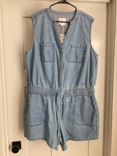 Torrid denim chambray romper - denim,