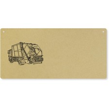 'Bin Truck' Large Wooden Wall