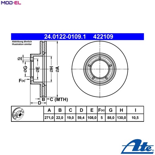 Brake disc 0122 0109 - disc, 24.0122-0109.1