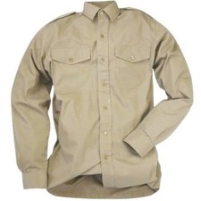 BRITISH ARMY MANS Fawn Long Sleeve Shirt Military Issued Surplus Grade 1 No1 No2