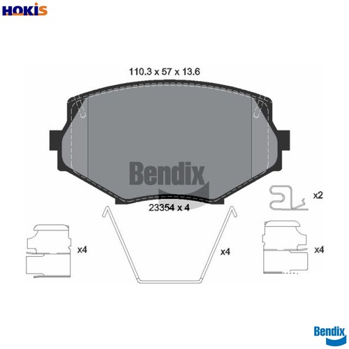 Brake pad set disc - disc,
