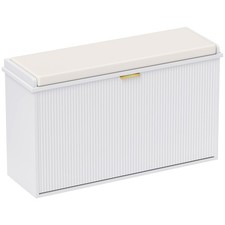 HOMCOM Shoe Storage Bench with Cushion and Flip-Drawer 80x26x47.5cm White