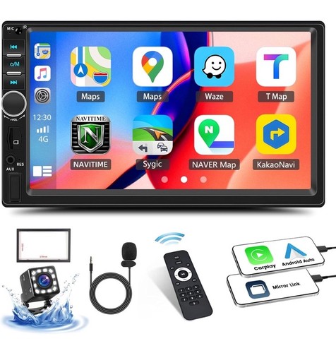 Double din car stereo with - double,