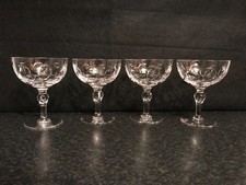 Set of 4 Vintage Crystal