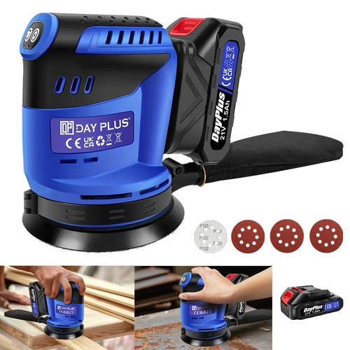 21v cordless orbital sander - orbital, 3