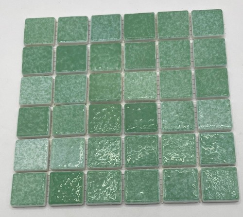 Teal green mosaic - green, –