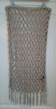 **** H&M BEADED OPEN DESIGN LIGHT COFFEE COLOURED SKIRT, SIZE LARGE ****