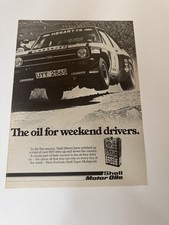 Original Mk2 Ford Escort RS X-Pack Shell Oil Magazine Advert Poster Garage Retro