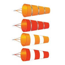 Fluorescent Windsock for Garden and Farm Wind Guidance Reflective Weathervane