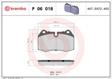 BREMBO P 06 018 Brake Pad Set