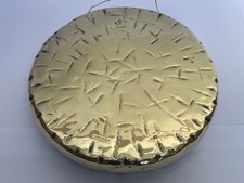 ANTIQUE WILLIAM SUCKLING & CO, BIRMINGHAM, 'BURMESE' 9' BRASS DINNER GONG c.1900