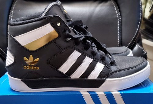 Adidas men black white - adidas, black/white/gold