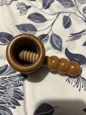 Antique Wooden Nutmeg Grater Treen with Twist Handle