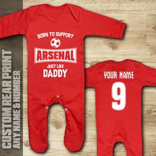 Arsenal - Football - Born to Support - Baby Romper suit