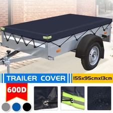 Universal 600D Trailer Cover 5'x 3' Heavy Duty PVC Waterproof Protector 155x95cm