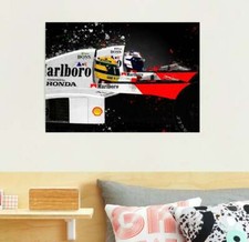 Ayrton Senna Alain Prost Battle Art McLaren MP4/5 F1 Print - Scuderia GP