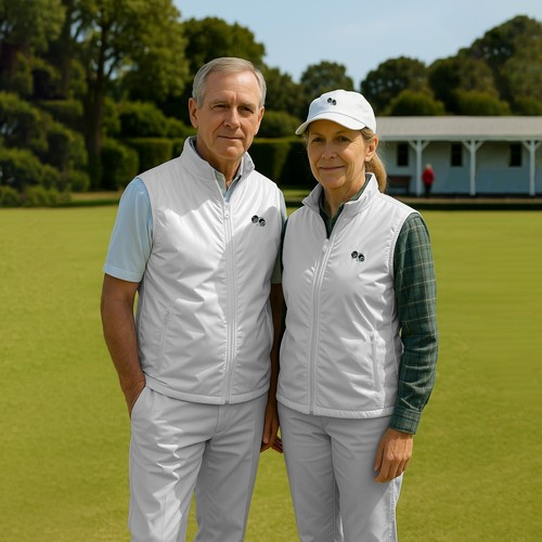 Bowls unisex bodywarmer lawn - bowls,