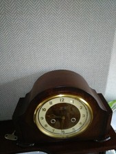 VINTAGE BRITISH  SMITHS ENFIELD 8 DAY DECOR STRIKING MANTLE CLOCK WORKING  V G C