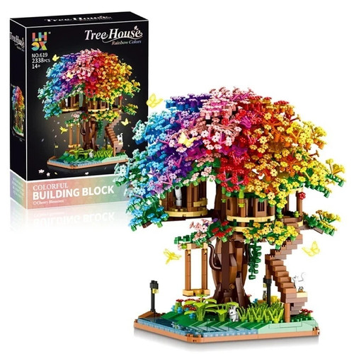 2338pcs rainbow color tree - rainbow,