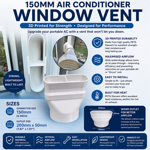 Portable air con window vent - air,