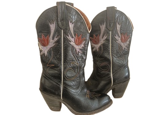Girls leather cowboy boots - cowboy,