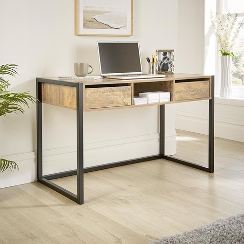 Office desk oak - oak, compact