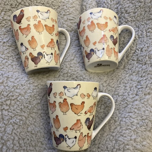 Vintage chicken hens mugs - 3,