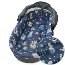 Cotton Carrycot Liner Plush Padded Pram Insert for Gondola in Little Prince Dark