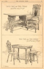 German furniture. Carved table