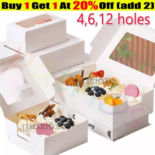 100x white windowed cupcake - 100x,