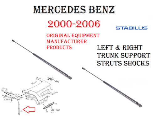 Mercedes trunk support - support, strut