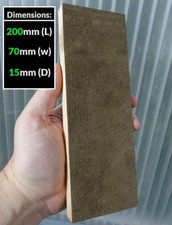 Handmade Wood & Genuine Leather Strop Block for Sharpening Knives & Chisels etc