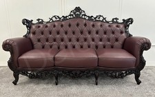 Italian Baroque Leather Sofa