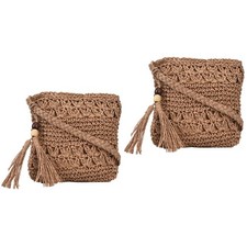  2 Pack Woven Beach Bag
