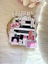 Personalised Sephora Skincare and Makeup Custom Cake Topper Birthday Teen Girls