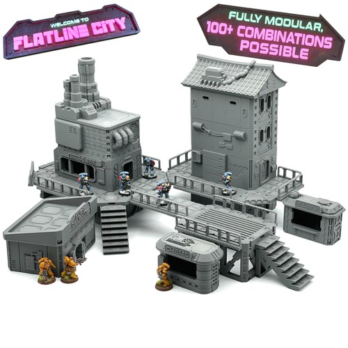 Flatline city fully modular - city,